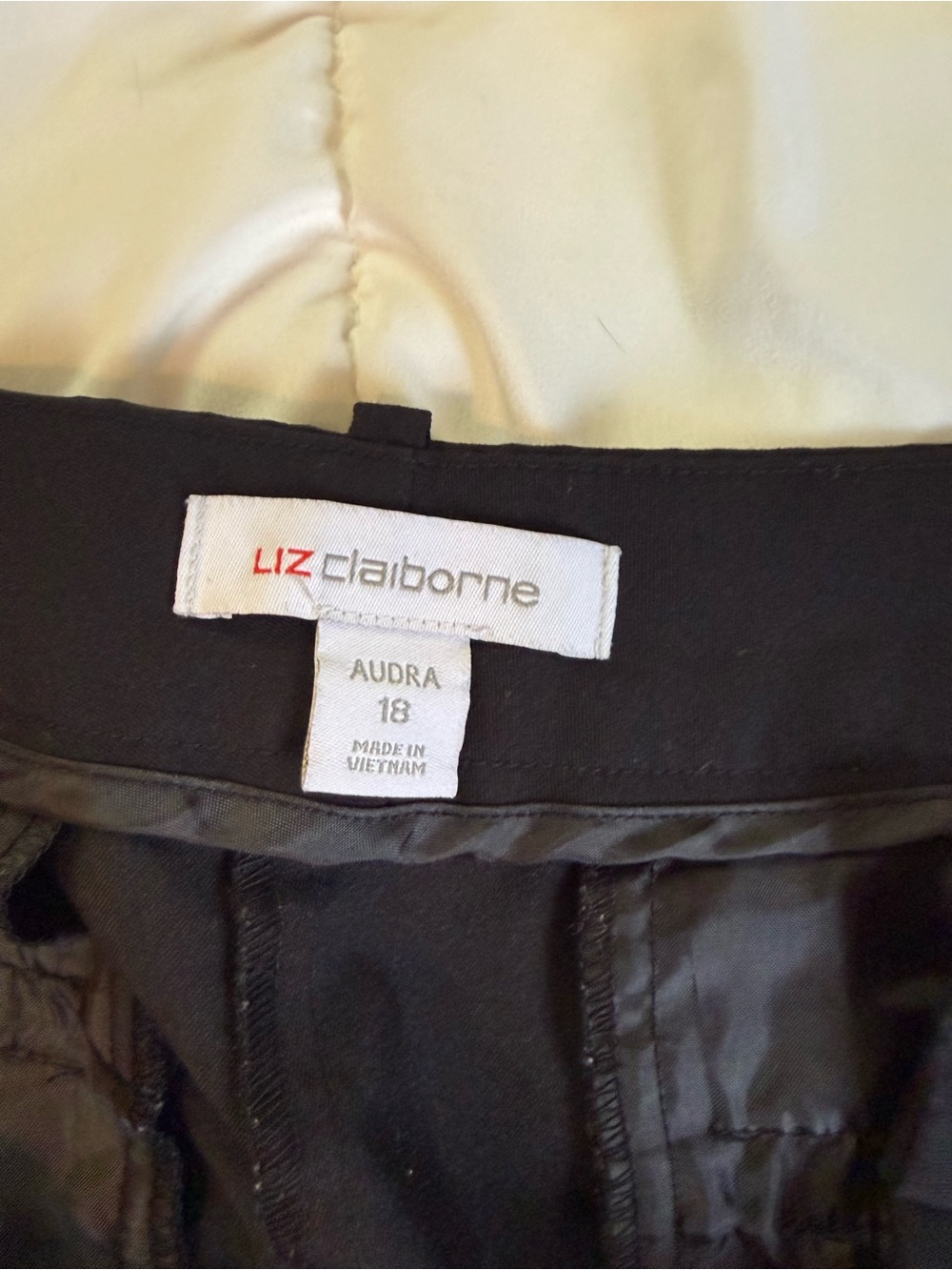 Liz Claiborne Black Coat with Quilted Lining